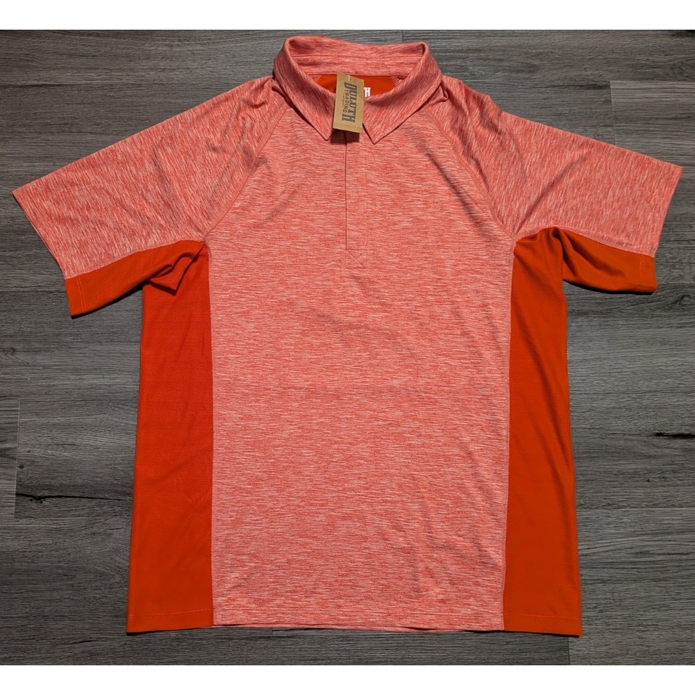 NWT Duluth Trading Men's Orange Breezeshooter Quarter Zip Vented Shirt Size M‎